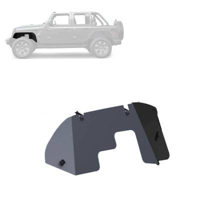 Front Inner Fender Flares Liners-Matte Black-2018-2026 Jeep Wrangler/2020-2026 Jeep Gladiator|Black Horse Off Road