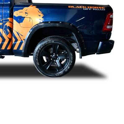 Black Horse Off Road - Fender Flares-Black-2019-2024 Ram 1500|Black Horse Off Road - Image 16