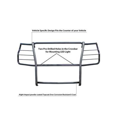 Black Horse Off Road - Grille Guard-Black-2020-2023 Chevrolet Silverado 2500 HD-3500 HD|Black Horse Off Road - Image 7