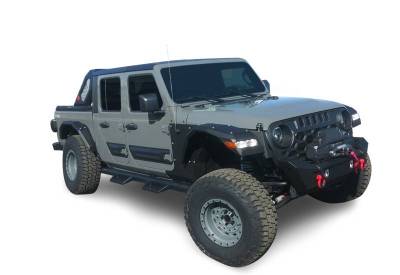 Black Horse Off Road - Impact Heavy Duty Drop Side Steps-Black-2020-2026 Jeep Gladiator|Black Horse Off Road - Image 11
