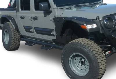 Black Horse Off Road - Impact Heavy Duty Drop Side Steps-Black-2020-2026 Jeep Gladiator|Black Horse Off Road - Image 15