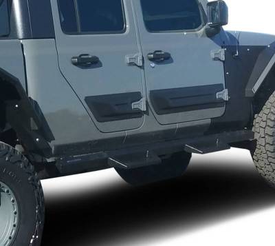 Black Horse Off Road - Impact Heavy Duty Drop Side Steps-Black-2020-2026 Jeep Gladiator|Black Horse Off Road - Image 16