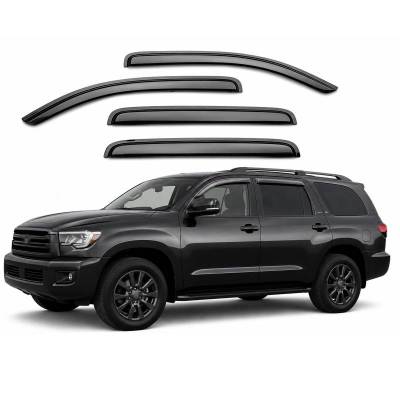 Rain Guards-Smoke-2008-2026 Toyota Sequoia|Black Horse Off Road