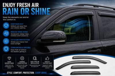 Black Horse Off Road - Rain Guards-Smoke-2008-2026 Toyota Sequoia|Black Horse Off Road - Image 7