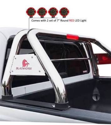 Black Horse Off Road - Classic Roll Bar Kit-Stainless Steel-Nissan Titan, Dodge/Ram 2500/3500, Chevrolet/GMC Silverado/Sierra 1500/2500 HD/3500/3500 HD, Ford F-150, Toyota Tundra|Black Horse Off Road - Image 8