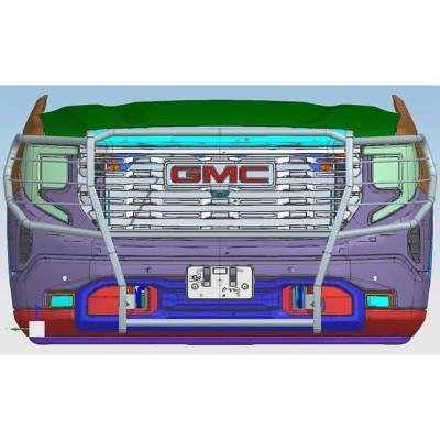 Black Horse Off Road - Grille Guard-Black-2022-2024 GMC Sierra 1500|Black Horse Off Road - Image 8