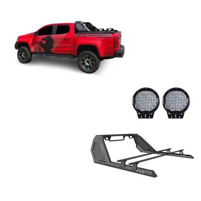 Vigor Roll Bar W/ Cross Bar Kit-Black-2015-2026 Chevrolet Colorado-GMC Canyon|Black Horse Off Road