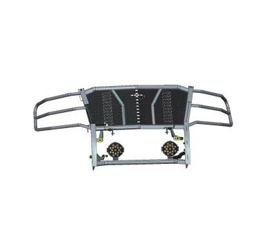 Rugged Heavy Duty Grille Guard Kit-Black-2015-2020 Chevrolet Tahoe-Chevrolet Suburban|Black Horse Off Road