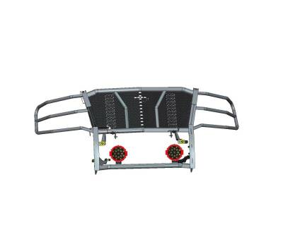 Rugged Heavy Duty Grille Guard Kit-Black-2015-2020 Chevrolet Tahoe-Chevrolet Suburban|Black Horse Off Road