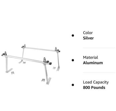 Black Horse Off Road - Summit Commercial Ladder Bed Rack-Silver-Trucks|Black Horse Off Road - Image 3