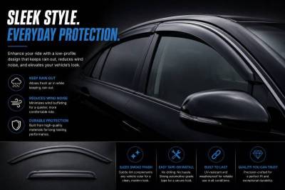 Black Horse Off Road - Rain Guards-Smoke-2021-2024 Toyota Sienna|Black Horse Off Road - Image 7
