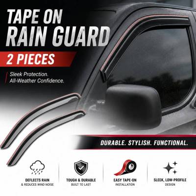 Black Horse Off Road - Rain Guards-Smoke-1996-2026 Chevrolet Express 1500,2500,3500,Chevrolet Express Cargo,Chevrolet Express 4500,Chevrolet Express Pasajeros|Black Horse Off Road - Image 6
