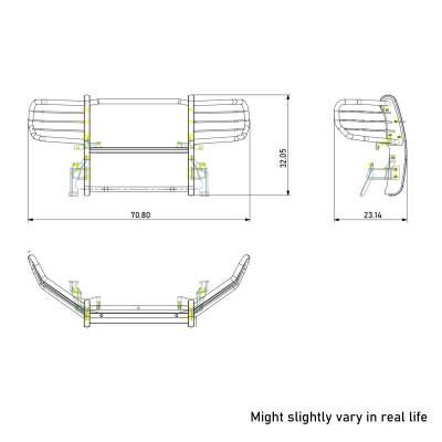 Black Horse Off Road - Grille Guard-Black-2022-2025 Ford Maverick|Black Horse Off Road - Image 15