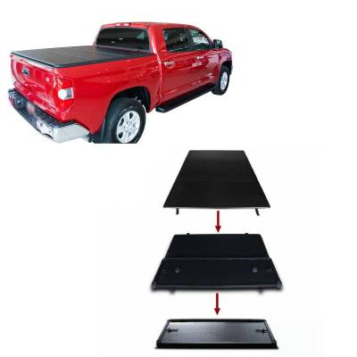 Apex Hard Tri-Fold Tonneau Cover-Black-2007-2027 Toyota Tundra|Black Horse Off Road