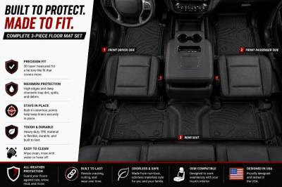 Black Horse Off Road - Totaliner Heavy Duty Floor Liner-Black-2019-2024 Chevrolet Silverado 1500|Black Horse Off Road - Image 3
