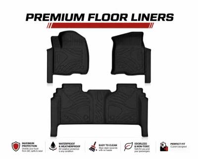 Black Horse Off Road - Totaliner Heavy Duty Floor Liner-Black-2019-2024 Chevrolet Silverado 1500|Black Horse Off Road - Image 11