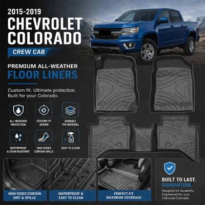 Black Horse Off Road - Totaliner Heavy Duty Floor Liner-Black-2015-2022 Chevrolet Colorado|Black Horse Off Road - Image 10