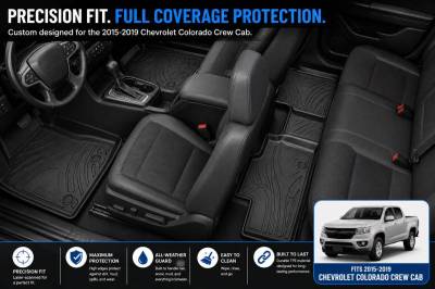 Black Horse Off Road - Totaliner Heavy Duty Floor Liner-Black-2015-2022 Chevrolet Colorado|Black Horse Off Road - Image 8