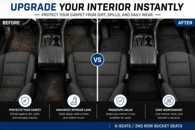 Black Horse Off Road - Totaliner Heavy Duty Floor Liner-Black-2018-2023 Chevrolet Traverse|Black Horse Off Road - Image 6