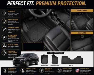 Black Horse Off Road - Totaliner Heavy Duty Floor Liner-Black-2017-2022 Chevrolet Equinox|Black Horse Off Road - Image 4