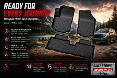 Black Horse Off Road - Totaliner Heavy Duty Floor Liner-Black-2018-2024 GMC Terrain|Black Horse Off Road - Image 4