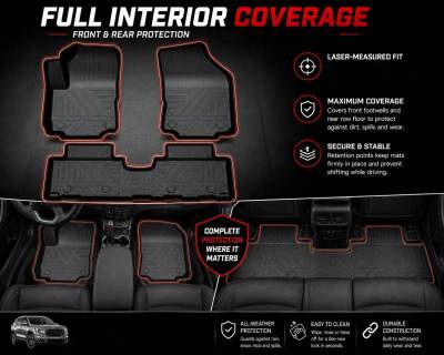 Black Horse Off Road - Totaliner Heavy Duty Floor Liner-Black-2018-2024 GMC Terrain|Black Horse Off Road - Image 7