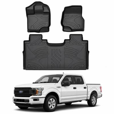 Totaliner Heavy Duty Floor Liner-Black-2015-2022 Ford F-150|Black Horse Off Road