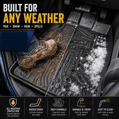 Black Horse Off Road - Totaliner Heavy Duty Floor Liner-Black-2015-2022 Ford F-150|Black Horse Off Road - Image 10