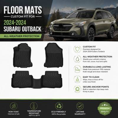 Black Horse Off Road - Totaliner Heavy Duty Floor Liner-Black-2024-2024 Subaru Outback|Black Horse Off Road - Image 4