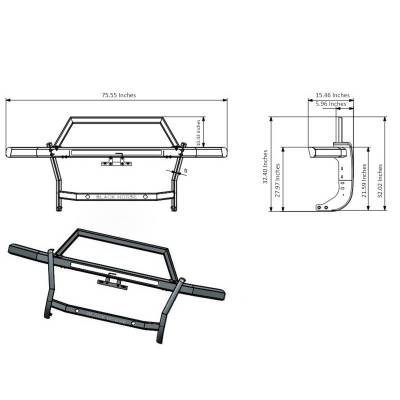 Black Horse Off Road - Rambler Grille Guard Kit-Black-2024-2026 Toyota Tacoma|Black Horse Off Road - Image 3