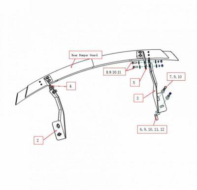 Black Horse Off Road - Rear Bumper Guard-Matte Black-2023-2025 Honda CR-V|Black Horse Off Road - Image 6