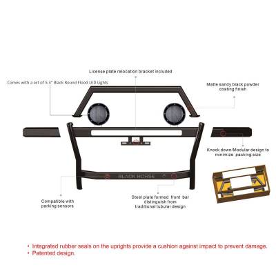 Black Horse Off Road - Rambler Grille Guard Kit-Black-2022-2026 Toyota Tundra|Black Horse Off Road - Image 2