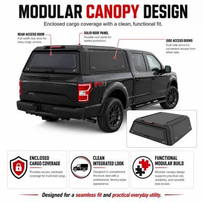 Black Horse Off Road - Truck Bed Modular Canopy-Sandy Black-2021-2027 Ford F-150|Black Horse Off Road - Image 7