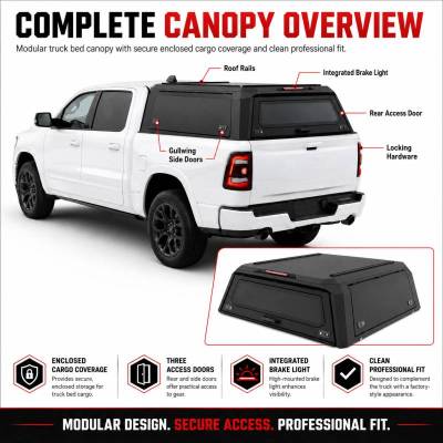 Black Horse Off Road - Truck Bed Modular Canopy-Sandy Black-2019-2027 Ram 1500|Black Horse Off Road - Image 7
