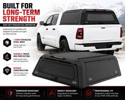 Black Horse Off Road - Truck Bed Modular Canopy-Sandy Black-2019-2027 Ram 1500|Black Horse Off Road - Image 8