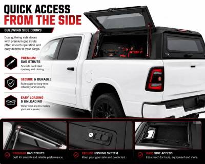 Black Horse Off Road - Truck Bed Modular Canopy-Sandy Black-2019-2027 Ram 1500|Black Horse Off Road - Image 9