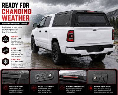 Black Horse Off Road - Truck Bed Modular Canopy-Sandy Black-2019-2027 Ram 1500|Black Horse Off Road - Image 10