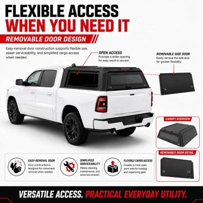 Black Horse Off Road - Truck Bed Modular Canopy-Sandy Black-2019-2027 Ram 1500|Black Horse Off Road - Image 11