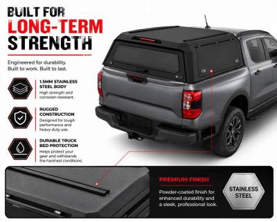 Black Horse Off Road - Truck Bed Modular Canopy-Sandy Black-2023-2027 Ford Ranger|Black Horse Off Road - Image 5