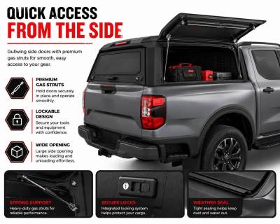 Black Horse Off Road - Truck Bed Modular Canopy-Sandy Black-2023-2027 Ford Ranger|Black Horse Off Road - Image 6