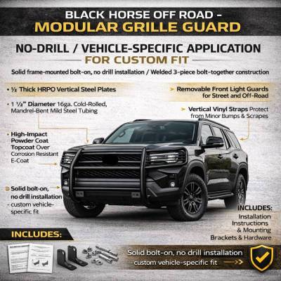 Black Horse Off Road - Grille Guard-Black-2025-2025 Toyota 4Runner|Black Horse Off Road - Image 15